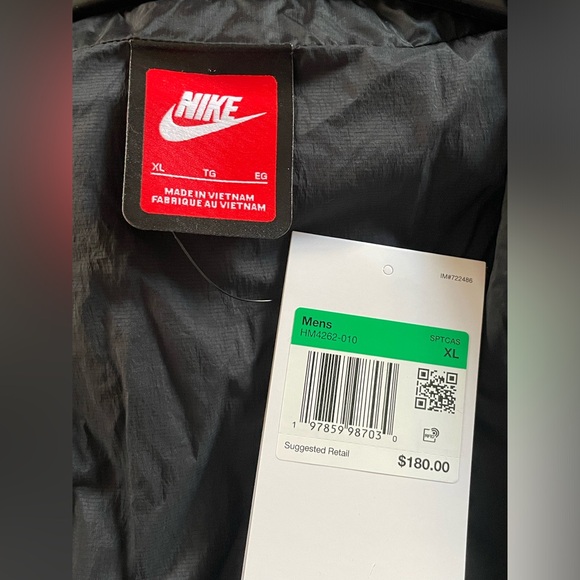 Nike Tech Woven Black Loose Fit Lightweight Vest Men's Size XL HM4262-010 - Picture 3 of 3